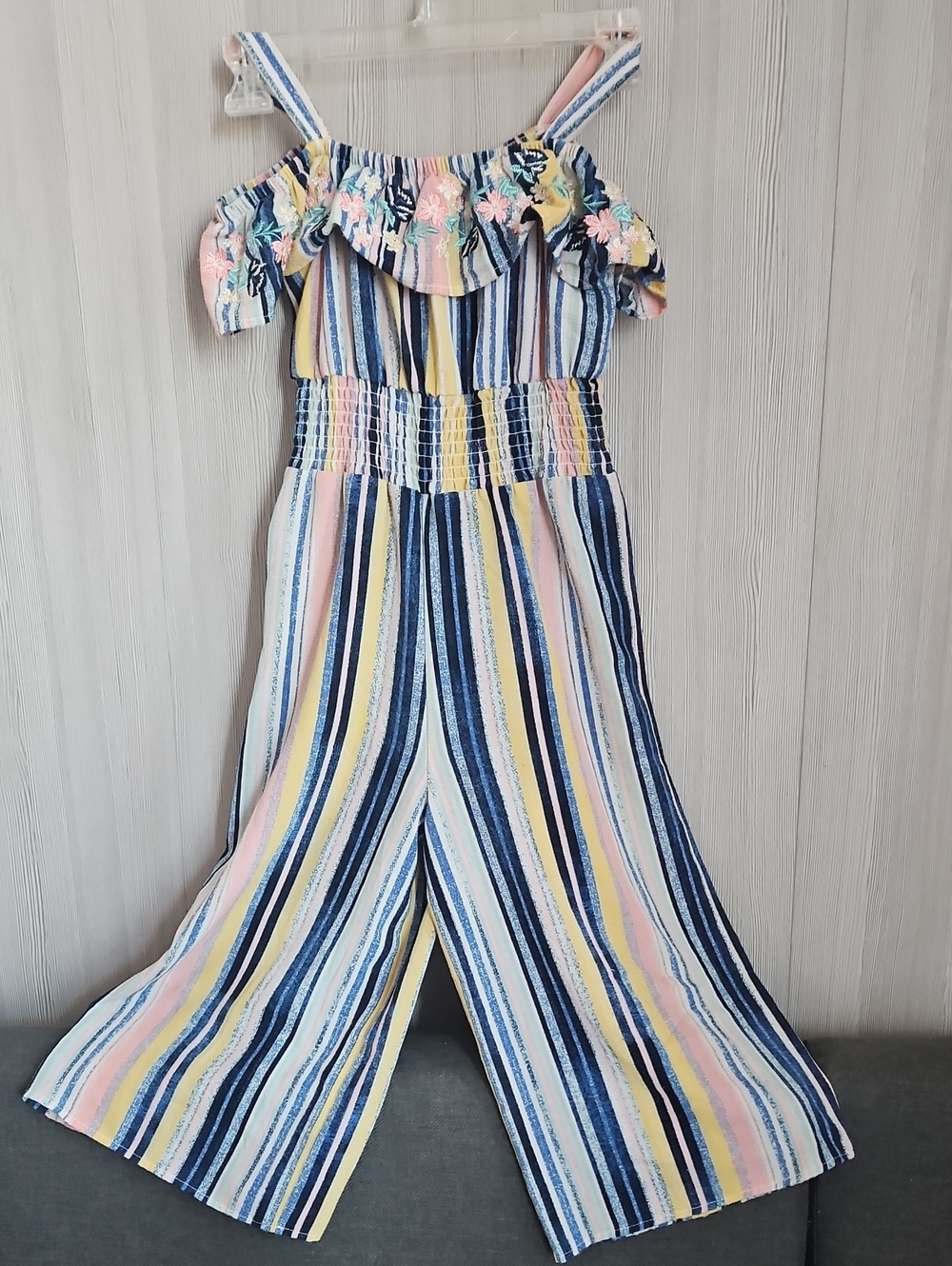 Knitworks Kids Multicolored Striped Jumpsuit Size 7